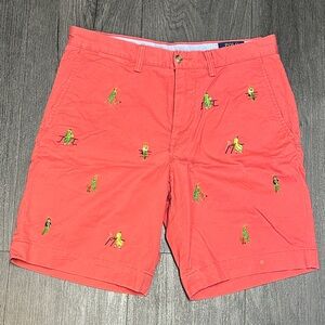 Polo by Ralph Lauren Men's Coral Embroidered Shorts